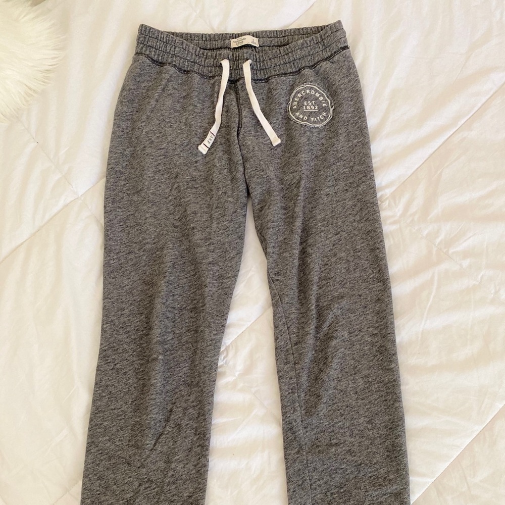 Abercrombie & Fitch Grey Logo Sweatpants